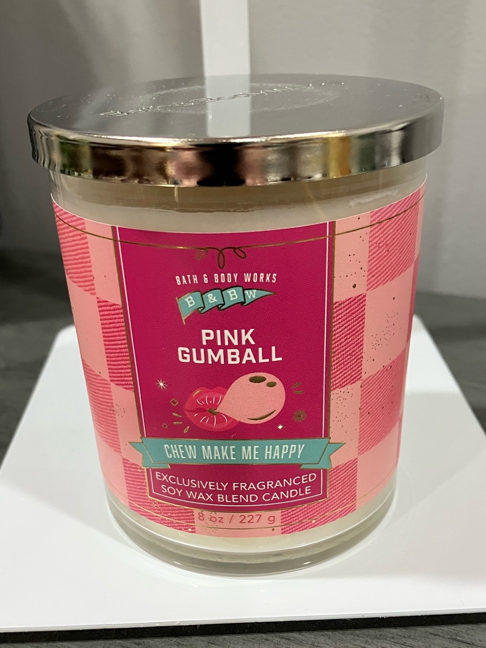 Bath & Body Works Pink Gumball Scented Candle - 8 oz